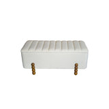 Set 2 tabureti cu spatiu depozitare Daph, Bej, 110x46x45 cm