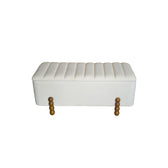 Set 2 tabureti cu spatiu depozitare Daph, Bej, 110x46x45 cm, detaliu produs