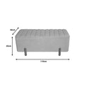 Set 2 tabureti cu spatiu depozitare Daph, Bej, 110x46x45 cm, perspectiva suplimentara