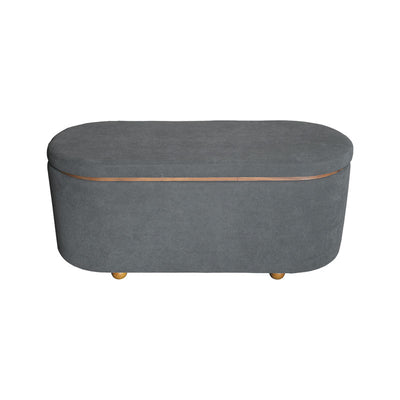 Set 2 tabureti cu spatiu depozitare Tara, Gri deschis, 110x45x48 cm, imagine suplimentara