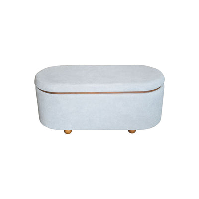 Set 2 tabureti cu spatiu depozitare Tara, Gri deschis, 110x45x48 cm, detaliu produs