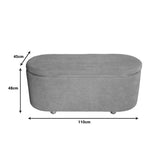 Set 2 tabureti cu spatiu depozitare Tara, Gri deschis, 110x45x48 cm, perspectiva suplimentara