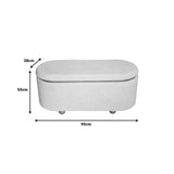Set 2 tabureti cu spatiu depozitare Tara, Gri deschis, 110x45x48 cm