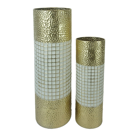 Set 2 vaze Tripo, Auriu, 20x20x61 cm