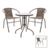 mobilier de gradina Set 3 buc masa si scaune de gradina Obbi-Watson Maro 60x60x70 cm