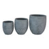 Set 3 jardiniere ceramice Berzoka, gri, variate