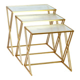 Set 3 masute de cafea Pitche, Auriu, 80x37x123 cm