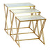 masuta de cafea Set 3 masute de cafea Pitche Auriu 80x37x123 cm