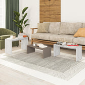 Set 3 masute Kantar, Alb, 65x30x39 cm, perspectiva suplimentara