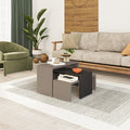 Set 3 masute Kantar, Antracit-Maro, 65x30x39 cm, imagine suplimentara