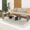 Set 3 masute Kantar, Antracit-Maro, 65x30x39 cm, perspectiva suplimentara