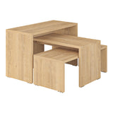 Set 3 masute Kantar, Natural, 65x30x39 cm
