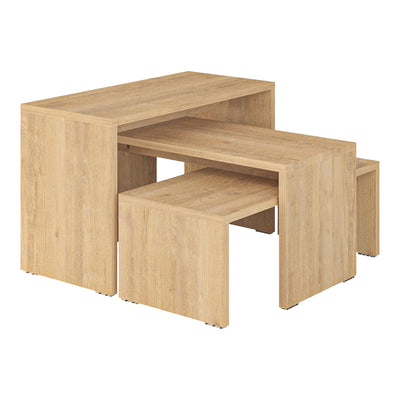 masuta de cafea Set 3 masute Kantar, Natural, 65x30x39 cm