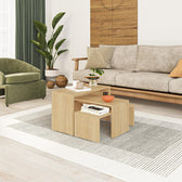 Set 3 masute Kantar, Natural, 65x30x39 cm, imagine suplimentara