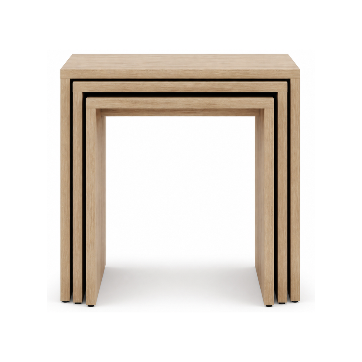 Set 3 Masute Cafea Zigon Adore, 55x47x40 cm - Stejar