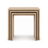 Set 3 Masute Cafea Zigon Adore, 55x47x40 cm - Stejar