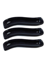 Set 3 Platouri Olivier, Ceramica, Negru, 18 cm