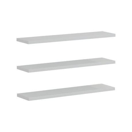 Set 3 rafturi de perete Divar, Alb, 60x14 cm
