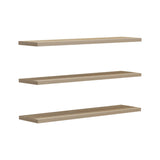 Set 3 rafturi de perete Divar, Alb, 60x14 cm - Stejar