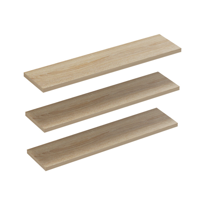 Set 3 rafturi de perete Divar, Alb, 60x14 cm - Stejar