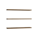 Set 3 rafturi de perete Edna, Melamina, 60x14 cm - Nuc