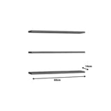 Set 3 rafturi de perete Edna, Melamina, 60x14 cm - Nuc
