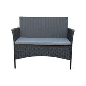 Set 4 buc masa si scaune de gradina Calmness, Negru, 104x55x79 cm, imagine suplimentara