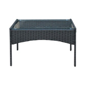 Set 4 buc masa si scaune de gradina Calmness, Negru, 104x55x79 cm, detaliu produs