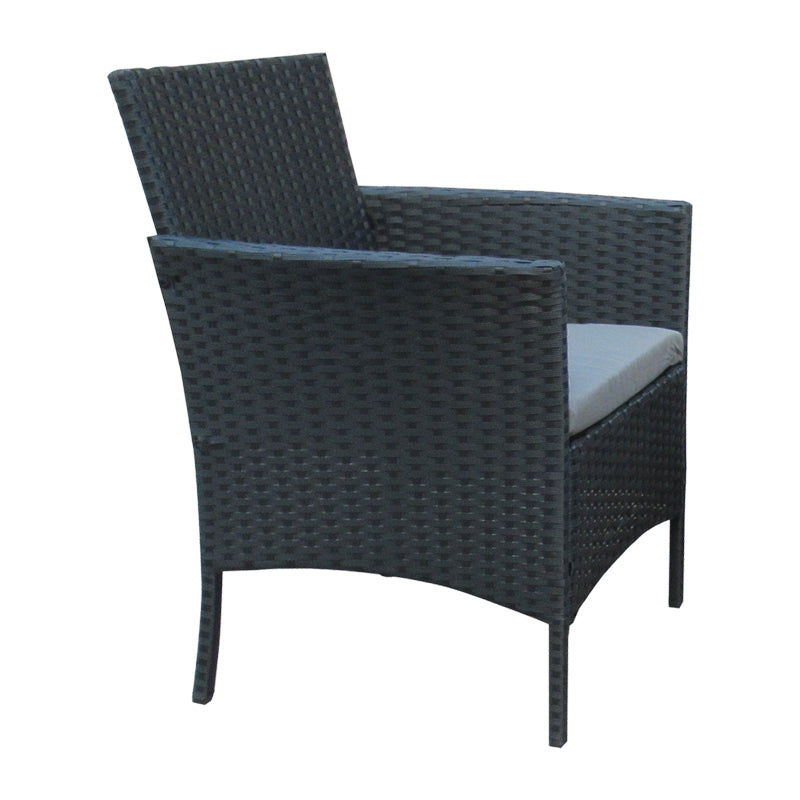 Set 4 buc masa si scaune de gradina Calmness, Negru, 104x55x79 cm, perspectiva suplimentara