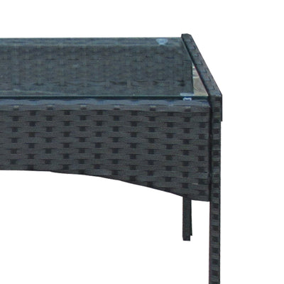 Set 4 buc masa si scaune de gradina Calmness, Negru, 104x55x79 cm, foto produs 6