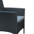 Set 4 buc masa si scaune de gradina Calmness, Negru, 104x55x79 cm, foto produs 7