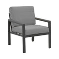 Set 4 buc masa si scaune de gradina Mabudu, Gri, 118x64x100 cm, imagine suplimentara