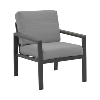 Set 4 buc masa si scaune de gradina Mabudu, Gri, 118x64x100 cm, imagine suplimentara