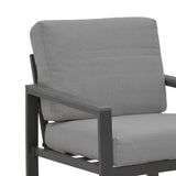 Set 4 buc masa si scaune de gradina Mabudu, Gri, 118x64x100 cm