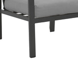 Set 4 buc masa si scaune de gradina Mabudu, Gri, 118x64x100 cm