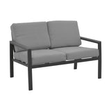 Set 4 buc masa si scaune de gradina Mabudu, Gri, 118x64x100 cm