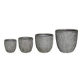 Jardiniere Set 4 ghivece Oniella, stil antic, ceramică, gri, variate