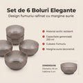 Set 6 boluri, Fumuriu, 250 cc