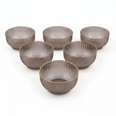 Set 6 boluri, Fumuriu, 10 x 10 x 5 cm, 250 ml