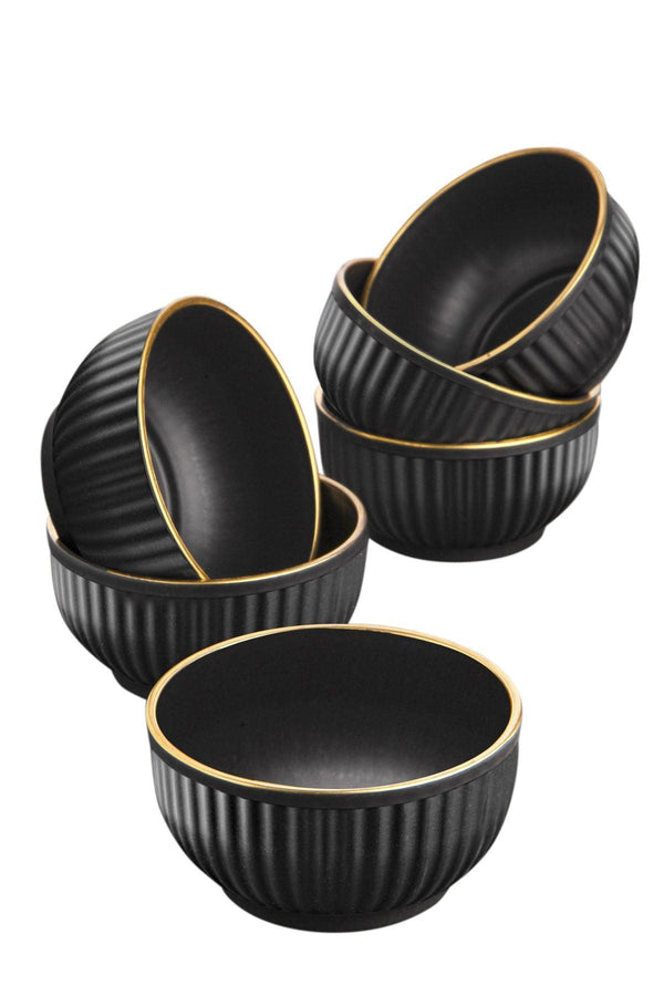 Set 6 boluri, Negru, 250 cc