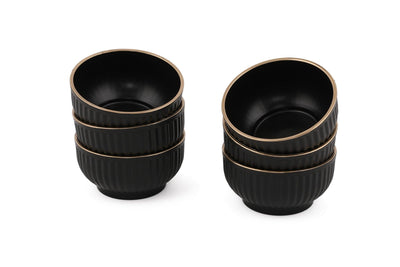 Set 6 boluri, Negru, 250 cc