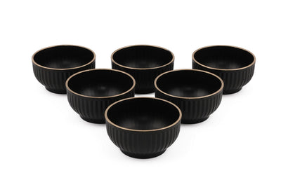 Set 6 boluri, Negru, 250 cc