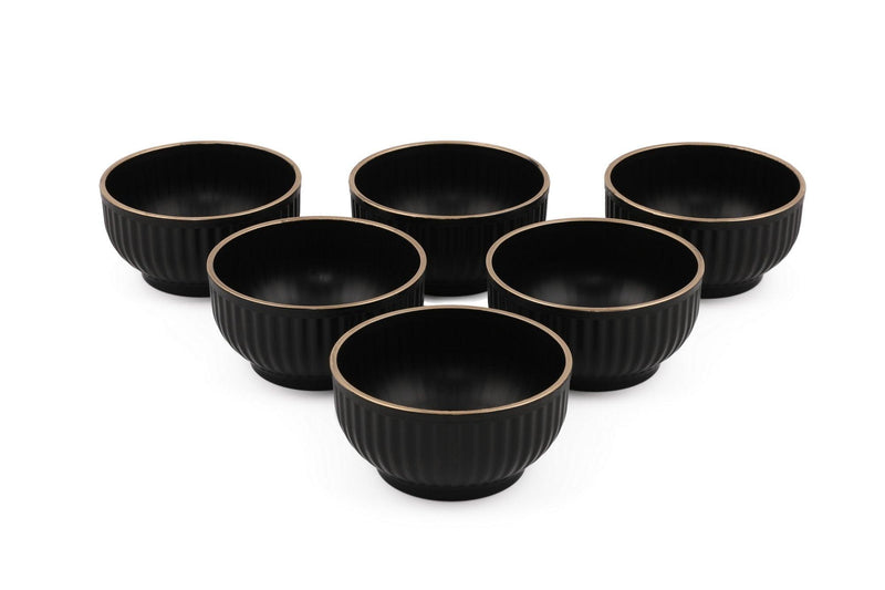 Set 6 boluri, Negru, 250 cc