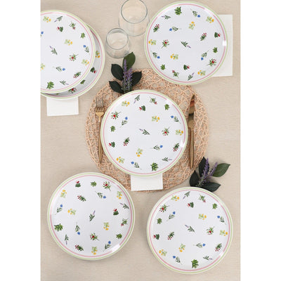 Set 6 Farfurii Holiday Ceramica, Alb, 25 cm