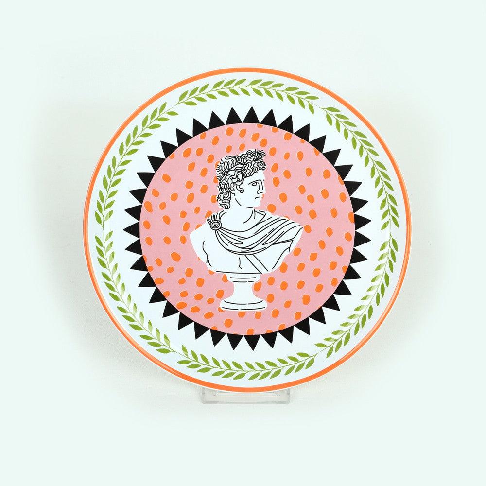 Set 6 Farfurii Roma, Ceramica, Multicolor, 25 cm