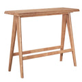 Set bar masa si scaune pentru sufragerie Winslow set 7 piese lemn de arbore de cauciuc, nuc deschis, 120x45x100 cm, imagine suplimentara