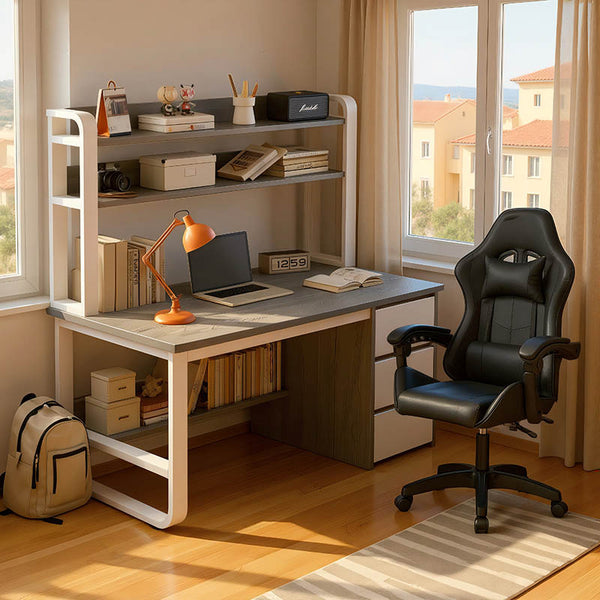 Set birou pentru studenți Edge, Lemn, compacte, 120x59x147 cm