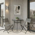 Set bistro exterior Bion Jeve, 3 piese, Antracit-Champagne, metal si textilene, 70x40x65 cm, imagine principală, metal, stofă, PP, pentru living sau bucătărie