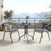 Set bistro exterior Vergo Tade, 3 piese, Antracit, metal, Ø60x70 cm