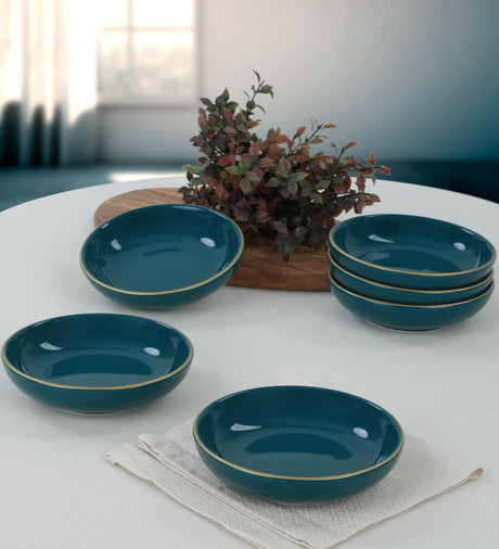 Set boluri ceramice pentru sos ST489006F418A841600MAYD100, Albastru Petrol, 13x3.3x13 cm